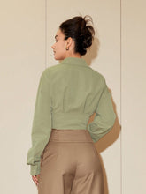 Solid Drop Shoulder Button Front Shirt